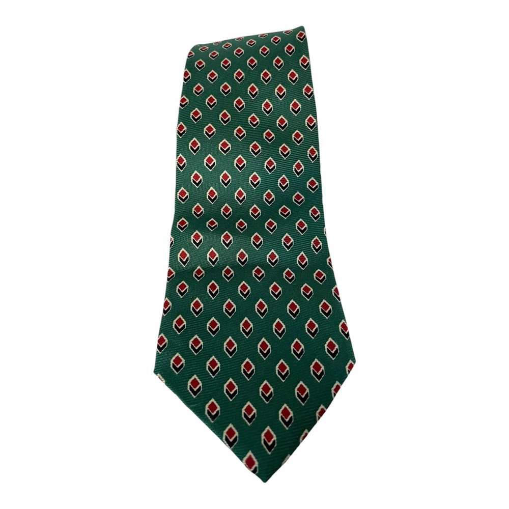 Polo Ralph Lauren Made By Hand Green and Red Silk Tie